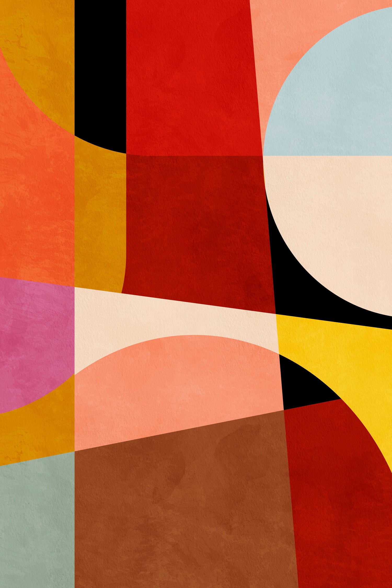 Warm Colors Bauhaus Geometry2 by Ana Rut Bre on GIANT ART - abstract abstract