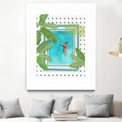 Riad Pool by Petra on GIANT ART - botanical woman