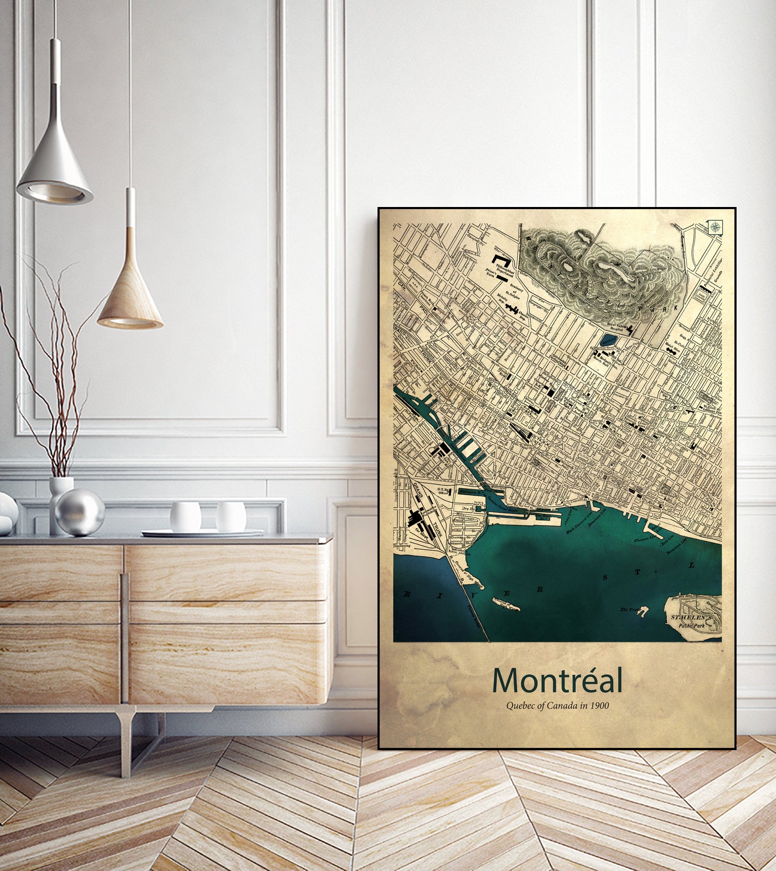 Vintage Map of Montreal by Dionisis Gemos on GIANT ART