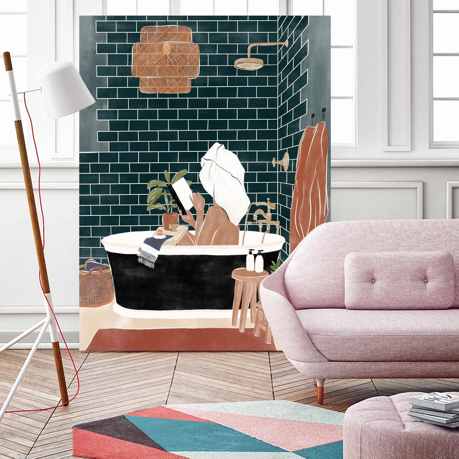 Bathroom Babe by Ivy Green Illustrations on GIANT ART - home illustration home