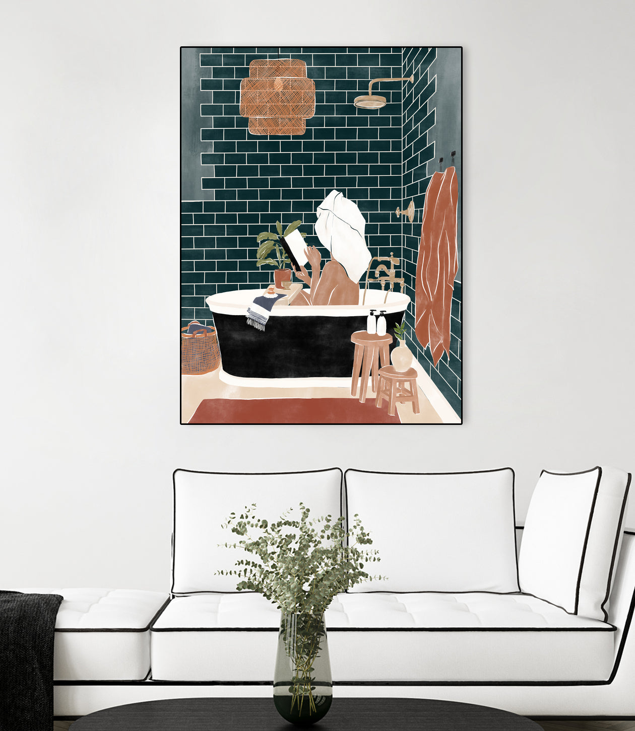 Bathroom Babe by Ivy Green Illustrations on GIANT ART - home illustration home