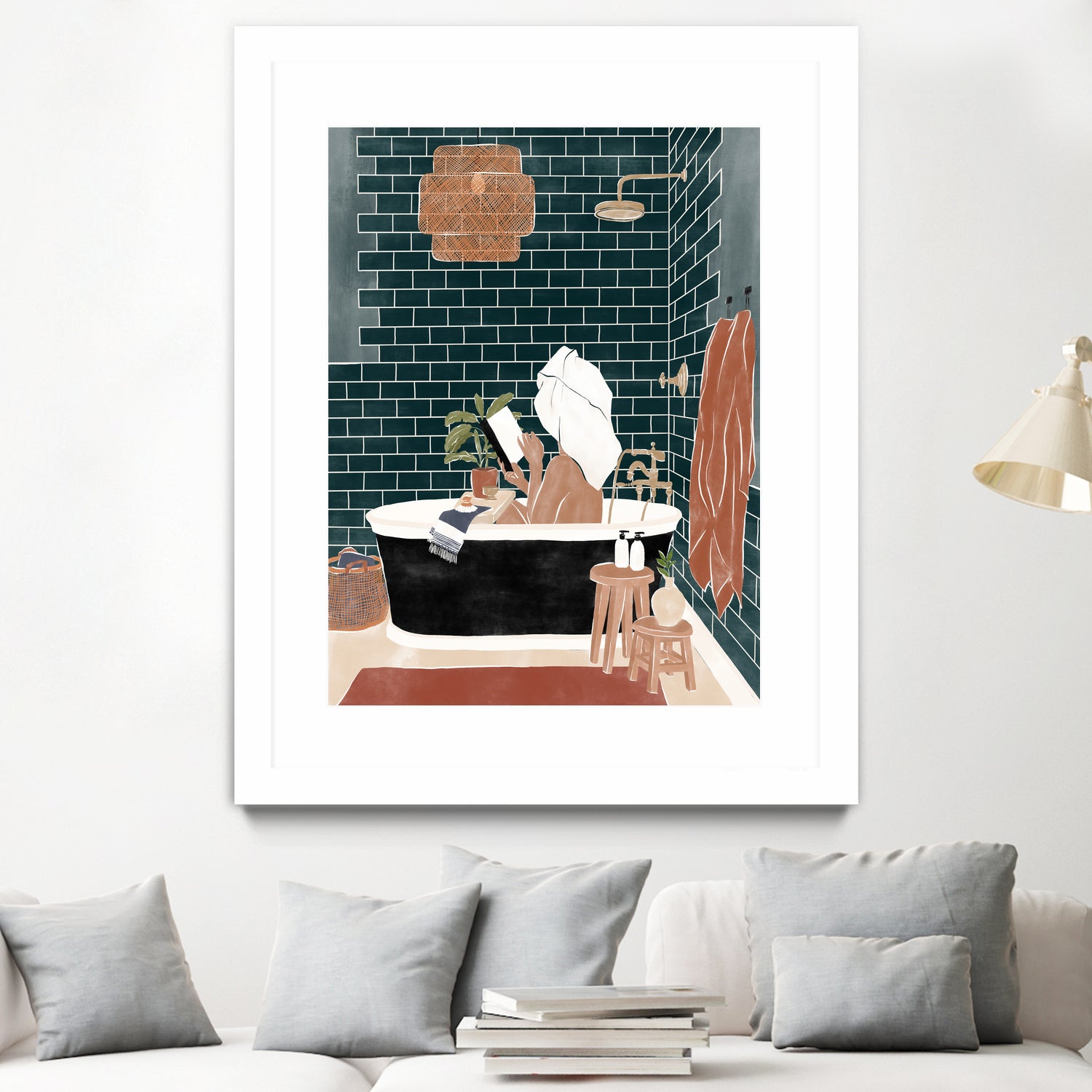 Bathroom Babe by Ivy Green Illustrations on GIANT ART - home illustration home