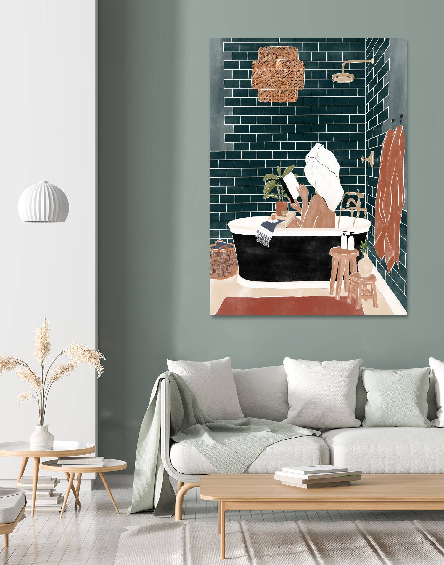 Bathroom Babe by Ivy Green Illustrations on GIANT ART - home illustration home