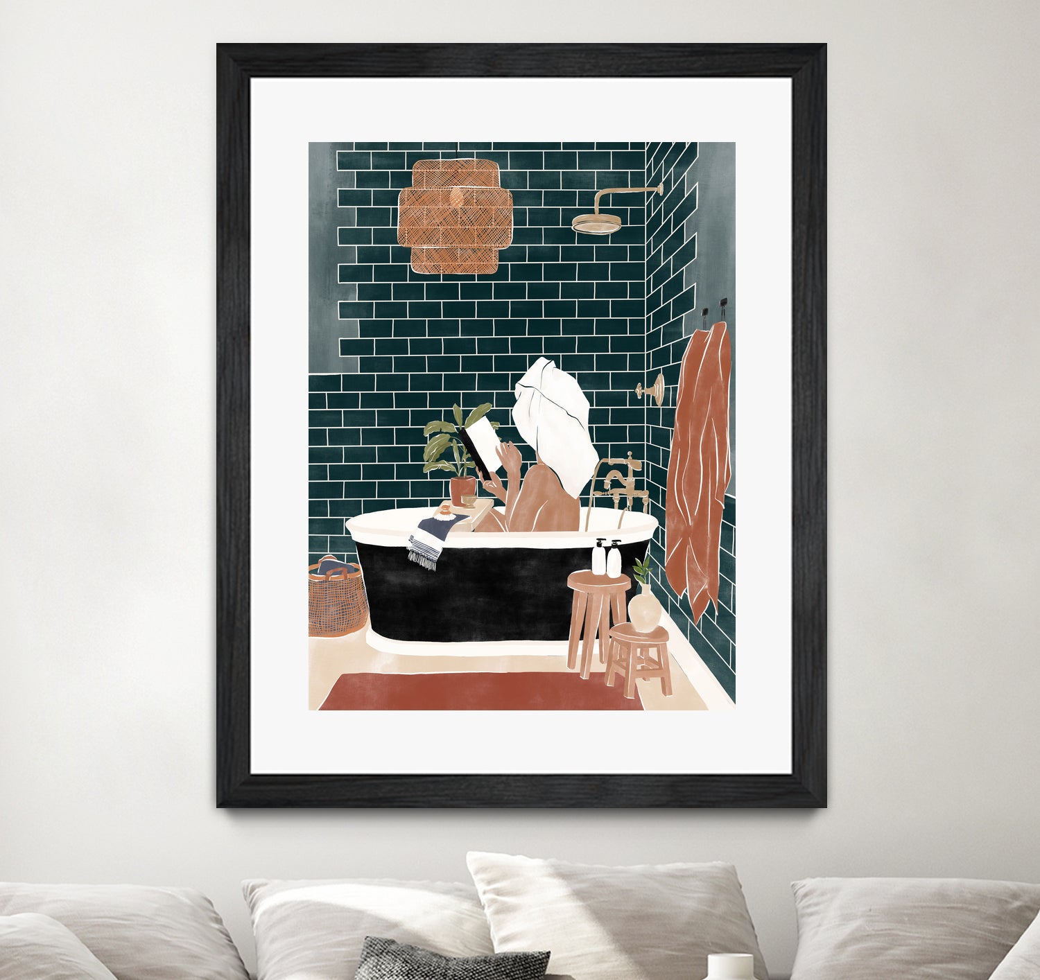 Bathroom Babe by Ivy Green Illustrations on GIANT ART - home illustration home