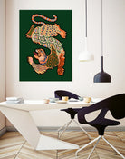 Asiantiger Green by Arty Guava on GIANT ART - illustration green background