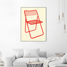 Ted Net Chair Red by Rosi on GIANT ART - illustration ikea
