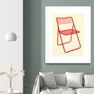 Ted Net Chair Red by Rosi on GIANT ART - illustration ikea