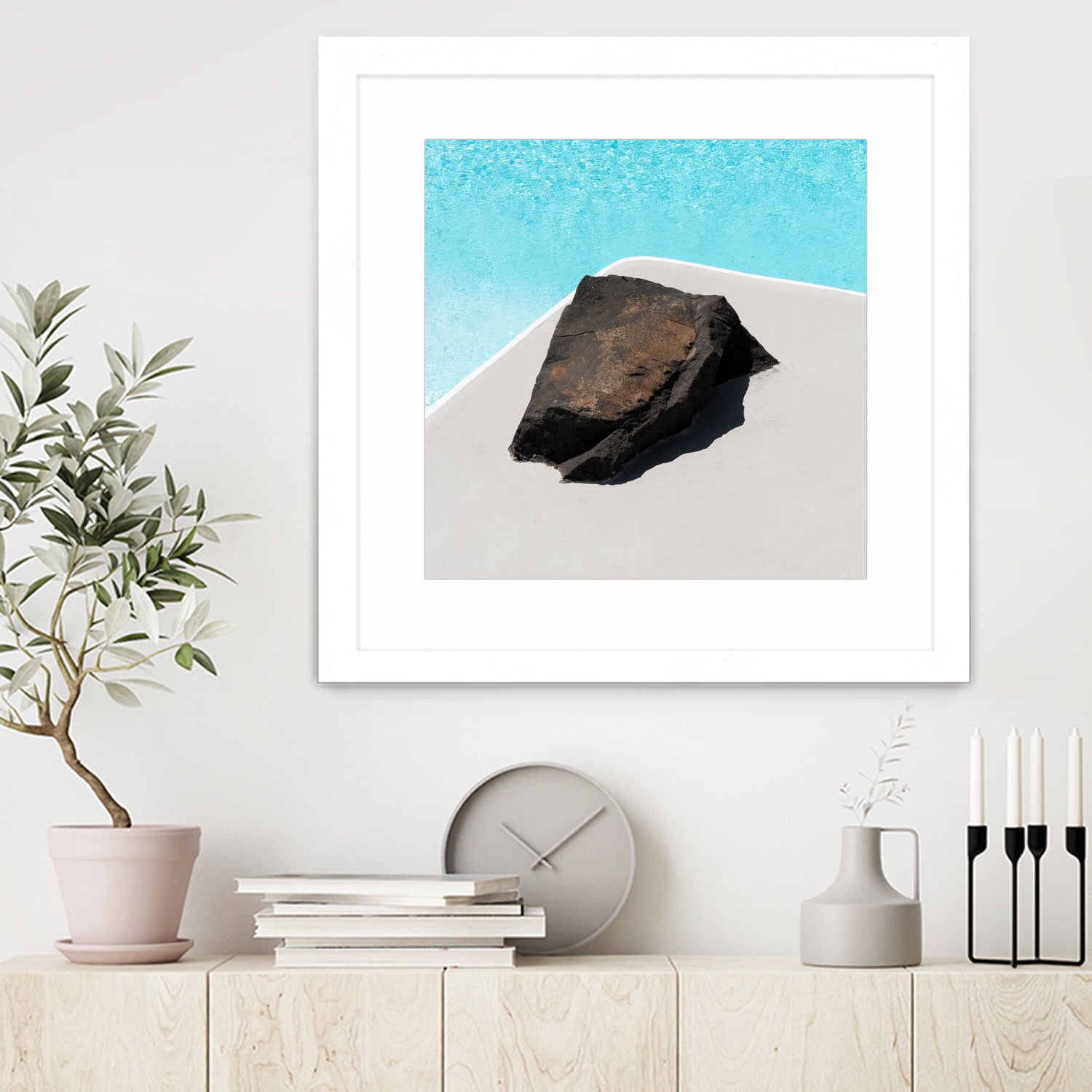 Rock By The Pool by Minorstep on GIANT ART - abstract rock