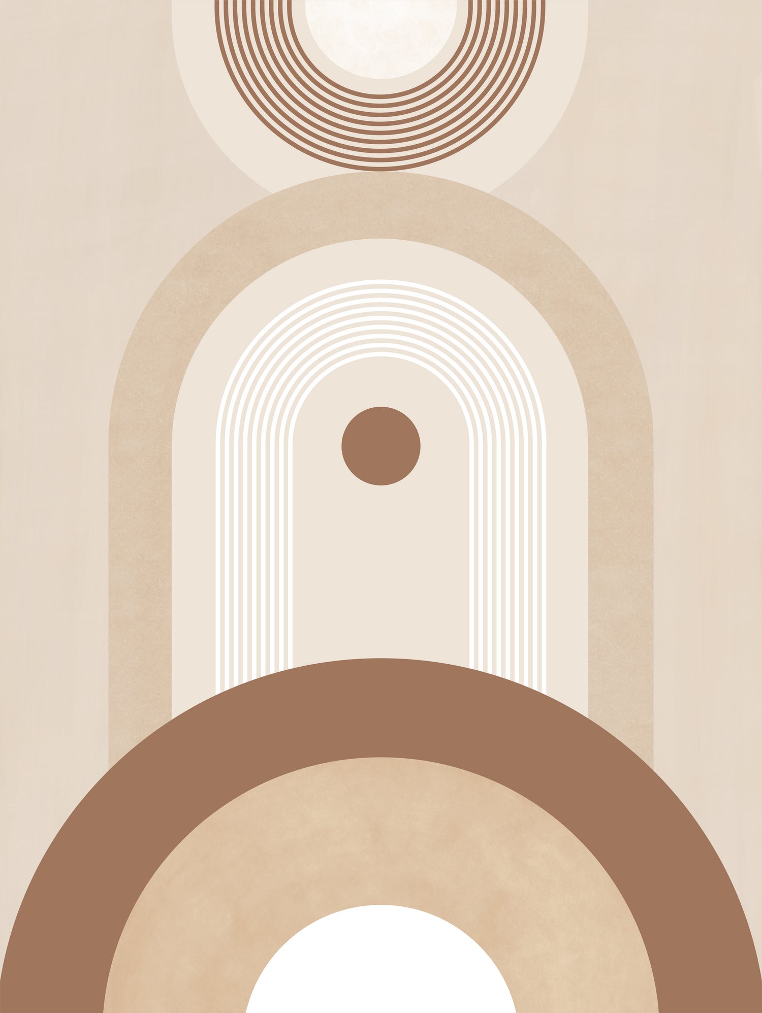 Beige Mid Century Poster by Elena Ristova on GIANT ART - abstract abstract