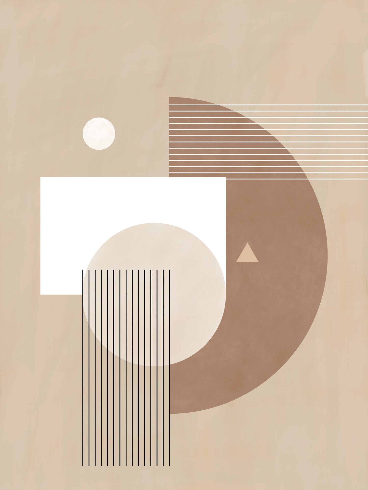 Neutral Semicircles Poster by Elena Ristova on GIANT ART - abstract abstract