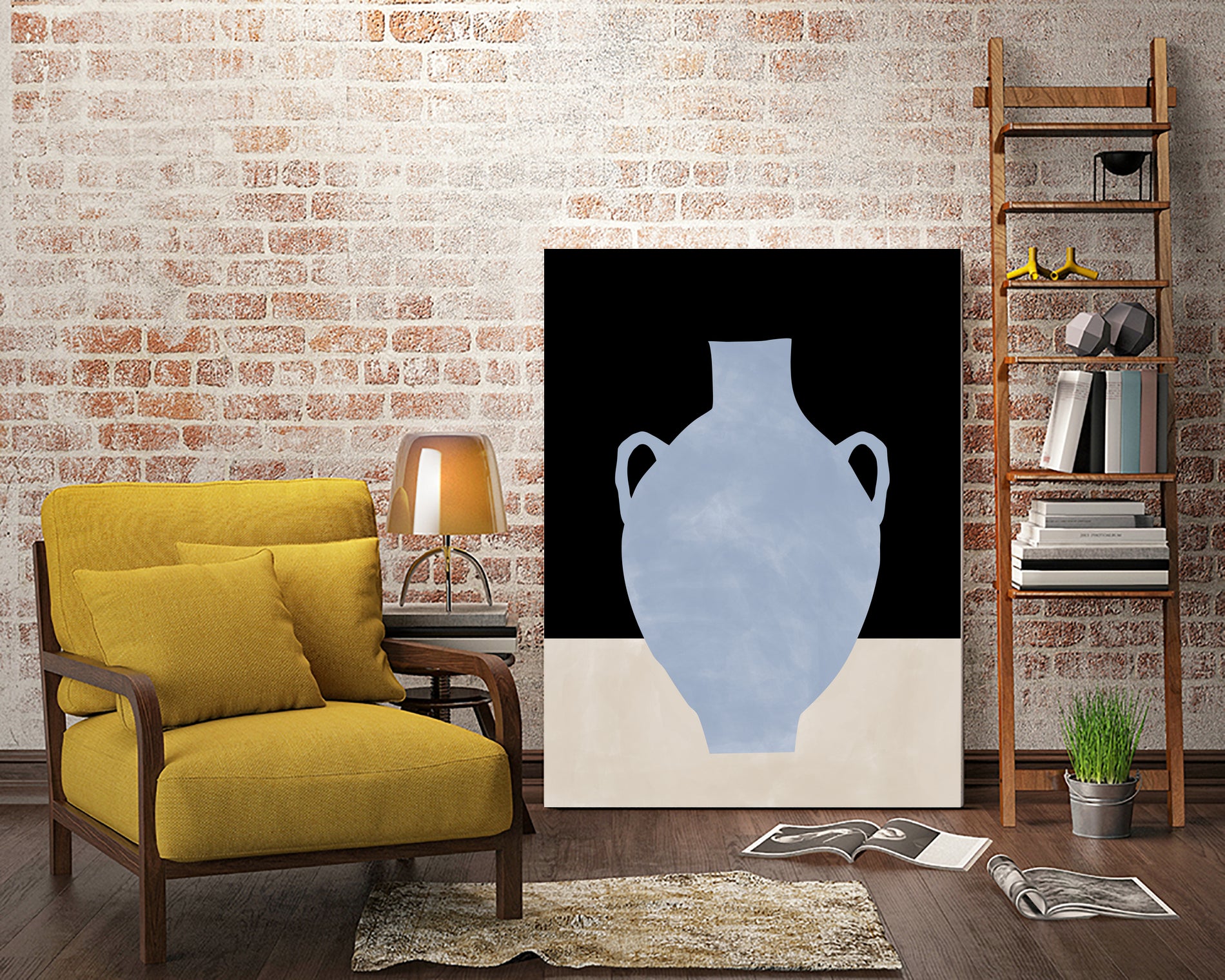 3x4 Aspectratio  Indigo34 by Elena on GIANT ART - illustration vase