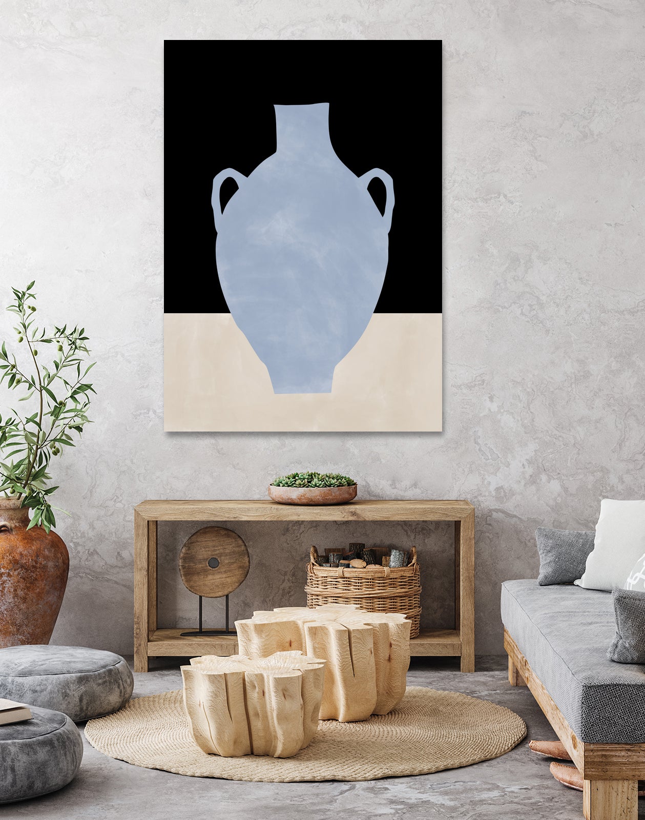 3x4 Aspectratio  Indigo34 by Elena on GIANT ART - illustration vase