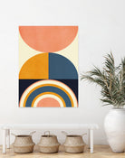 Rainbow Plus Shapes  Blue Mustard10 by Ana Rut Bre on GIANT ART - abstract abstract