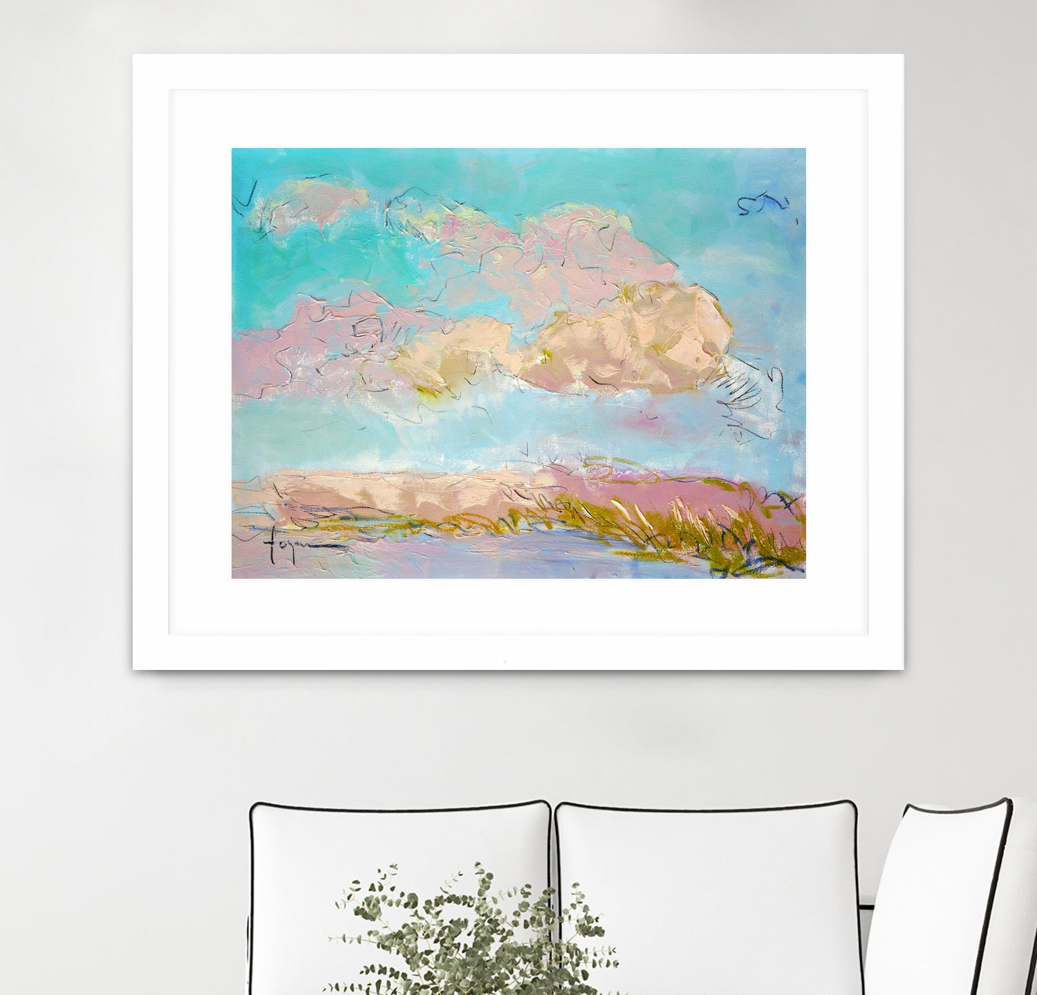 Pastel Sky Drift by Dorothy Fagan on GIANT ART - illustration abstract landscape painting