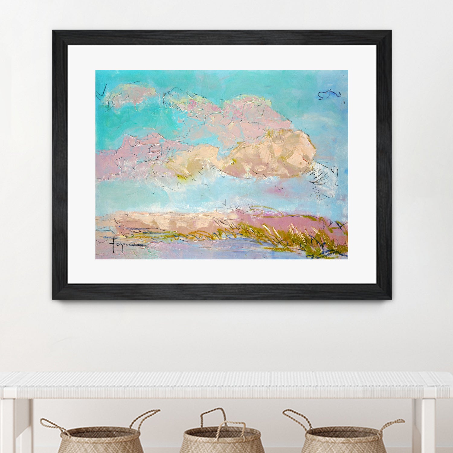 Pastel Sky Drift by Dorothy Fagan on GIANT ART - illustration abstract landscape painting