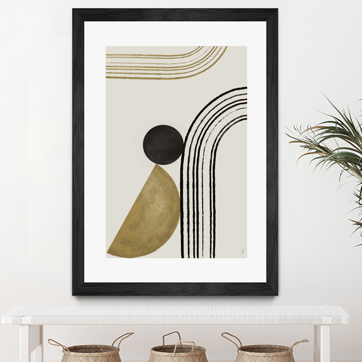 Scandi Gold Abstract by Anne-Marie on GIANT ART - abstract scandinavian style