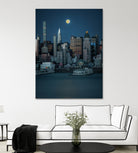 Lunar Elegance over Manhattan by Wei (David) Dai on GIANT ART - landscape usa