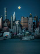 Lunar Elegance over Manhattan by Wei (David) Dai on GIANT ART - landscape usa