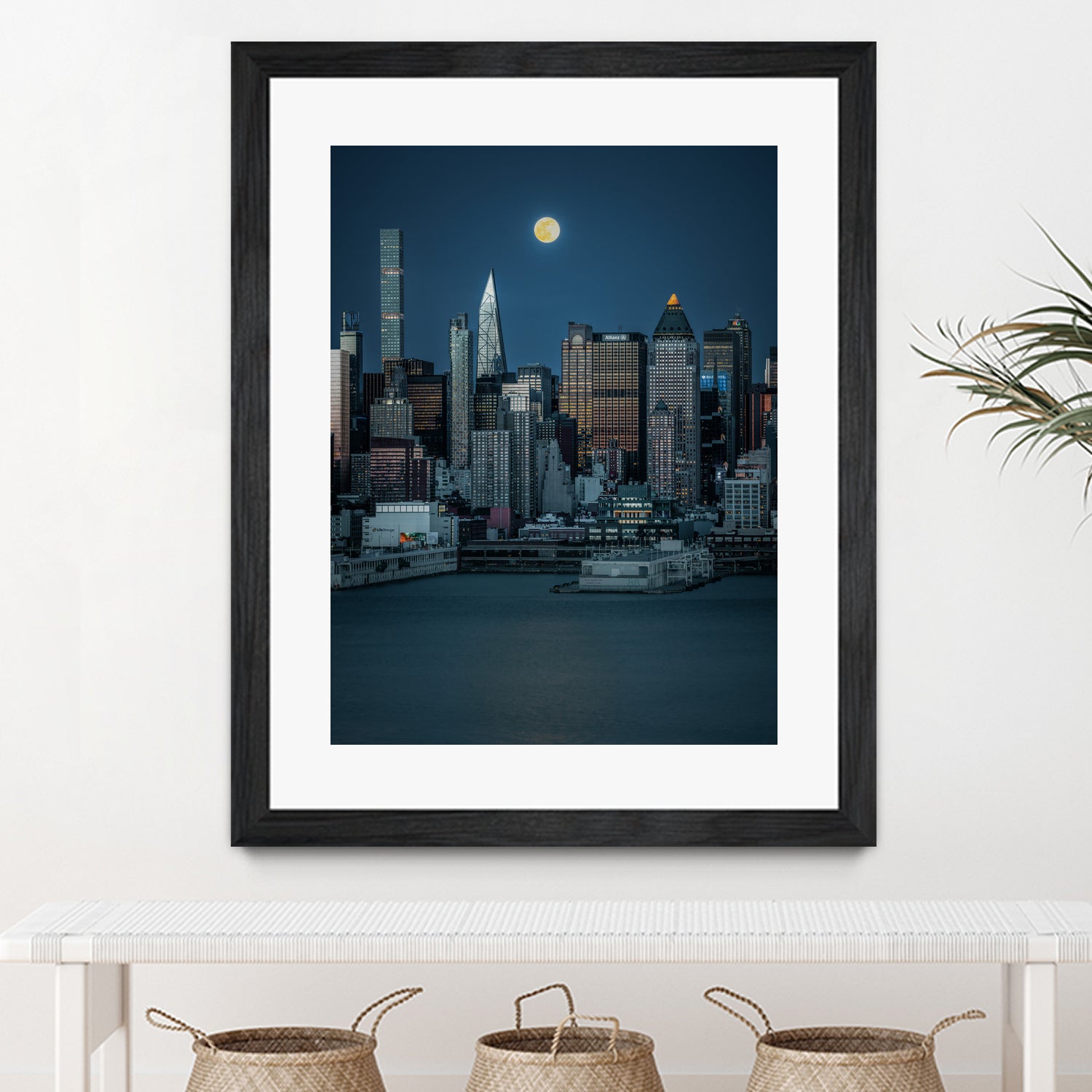 Lunar Elegance over Manhattan by Wei (David) Dai on GIANT ART - landscape usa