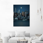 Lunar Elegance over Manhattan by Wei (David) Dai on GIANT ART - landscape usa