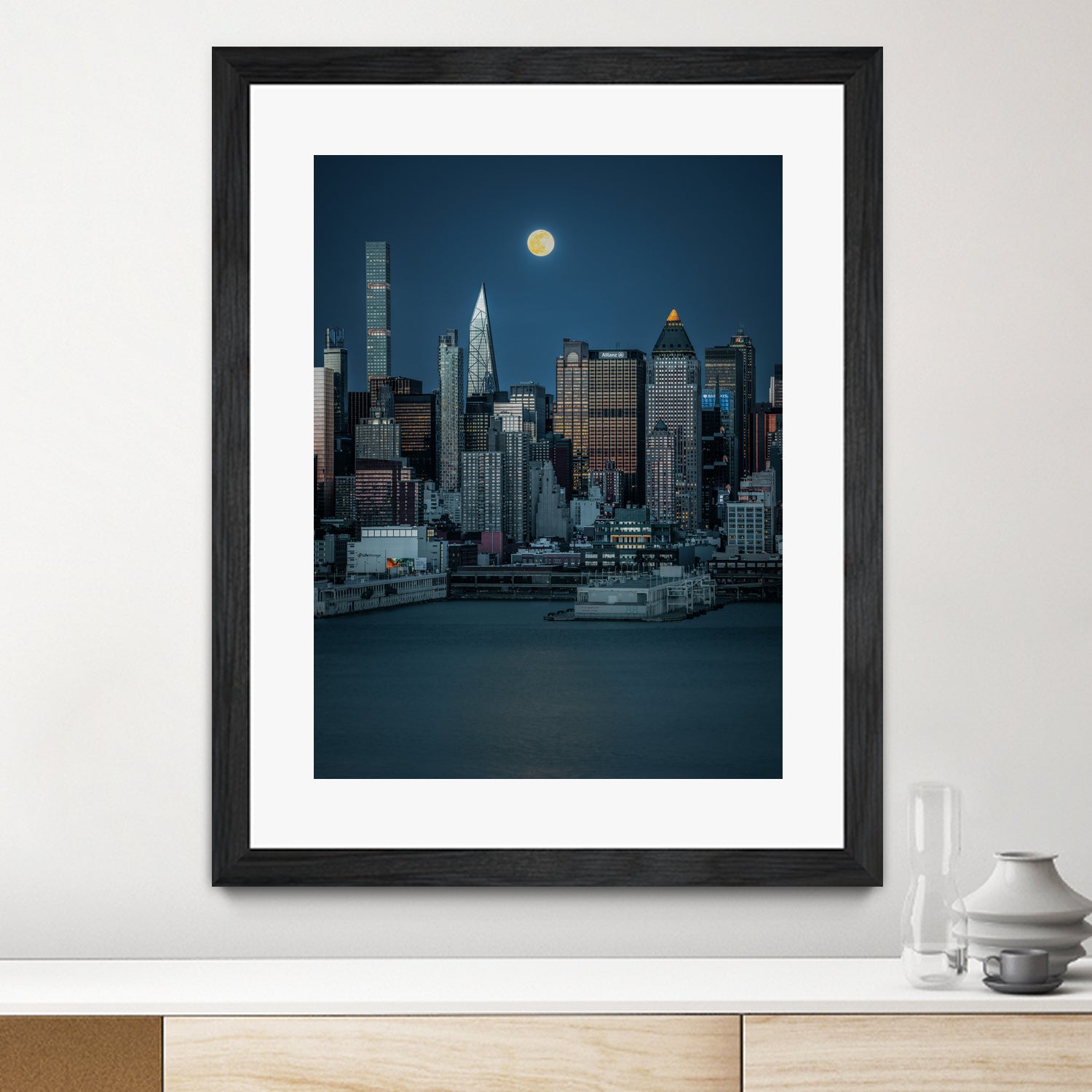 Lunar Elegance over Manhattan by Wei (David) Dai on GIANT ART - landscape usa