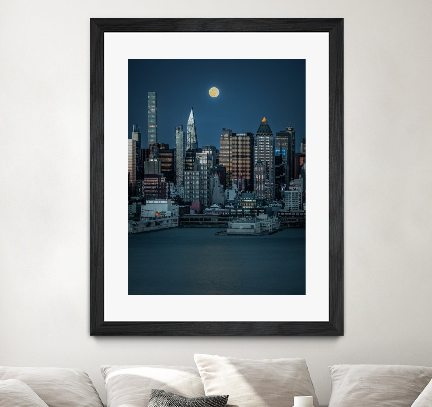 Lunar Elegance over Manhattan by Wei (David) Dai on GIANT ART - landscape usa