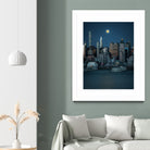 Lunar Elegance over Manhattan by Wei (David) Dai on GIANT ART - landscape usa