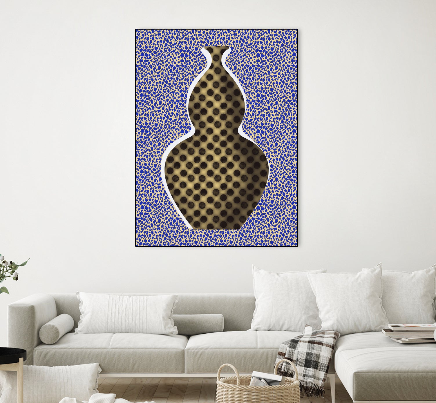 Polka Dot Vase by Little on GIANT ART - illustration vase