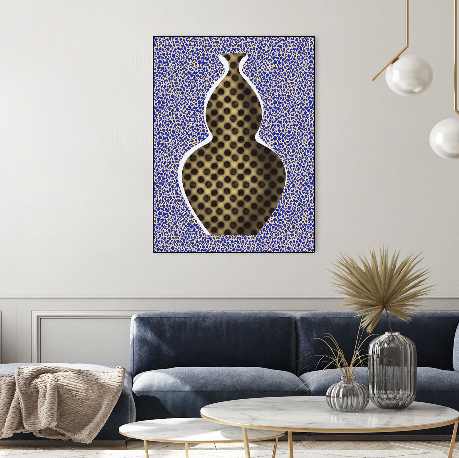 Polka Dot Vase by Little on GIANT ART - illustration vase