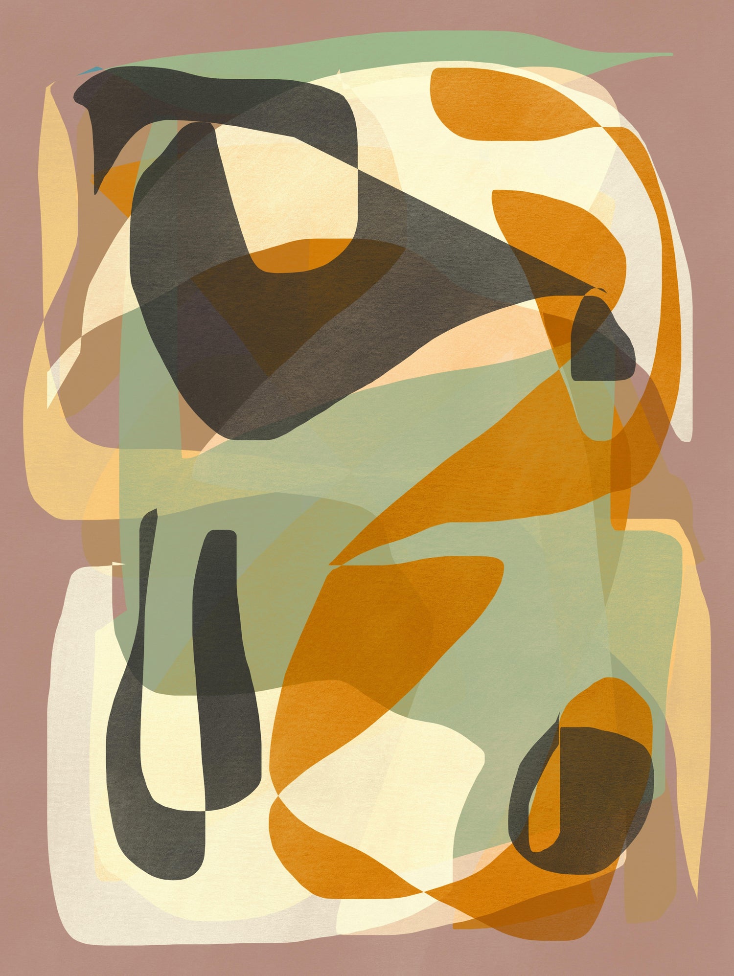 Luminous Ochre Abstract Infinity by Little Dean on GIANT ART - abstract