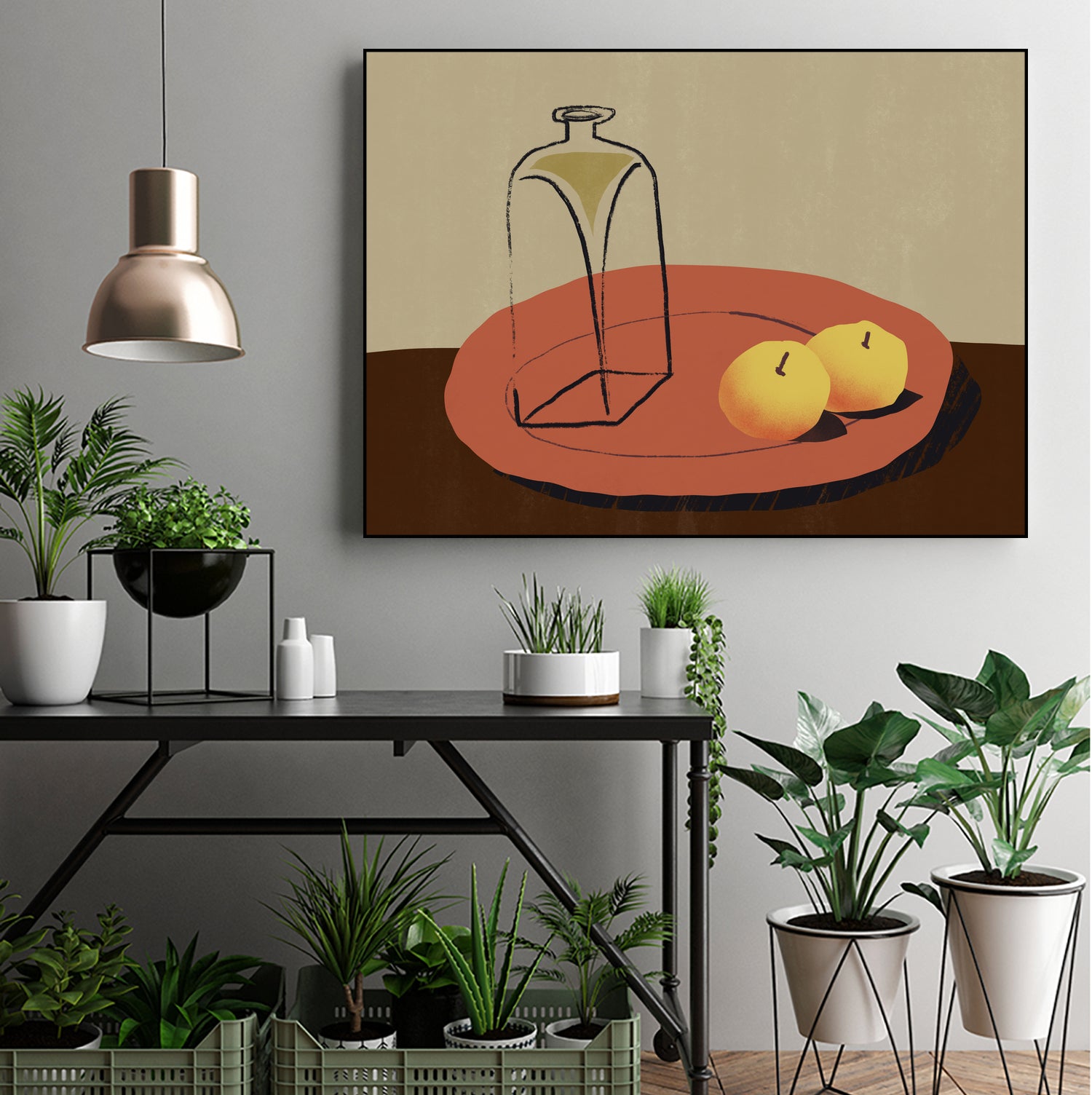 Jar and apple by Little Dean on GIANT ART - illustration still life art