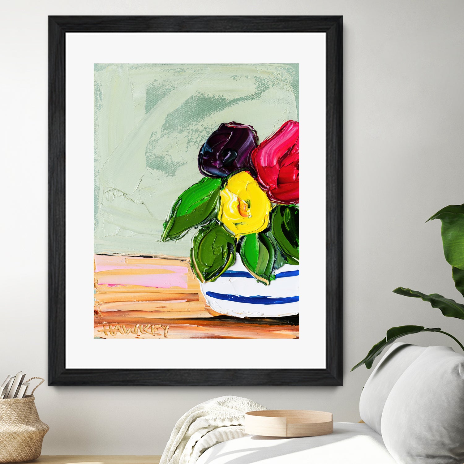 Cherished Aha Master by Angela on GIANT ART - red flowers floral