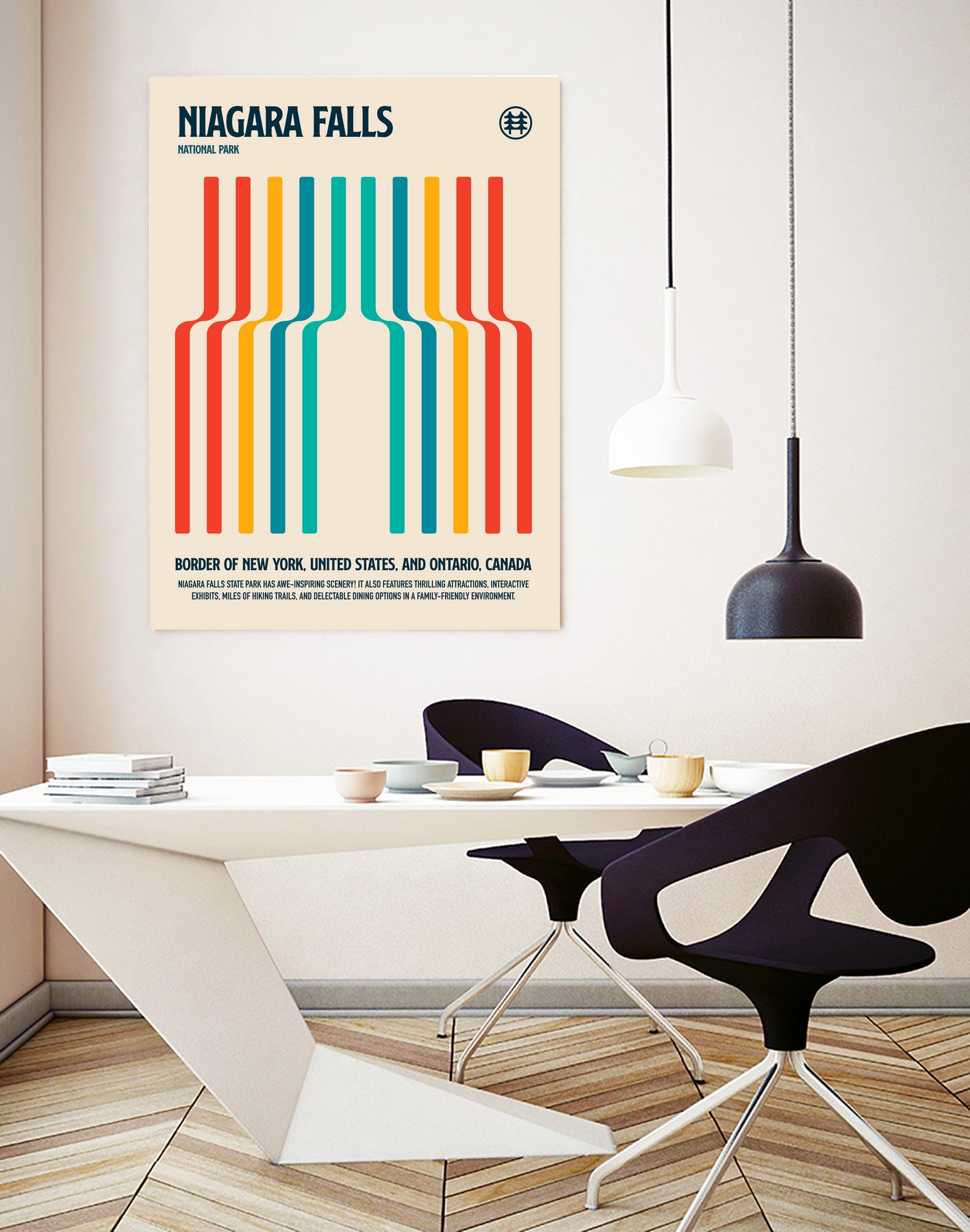 Niagara Falls National Park Travel Poster by Retrodrome on GIANT ART