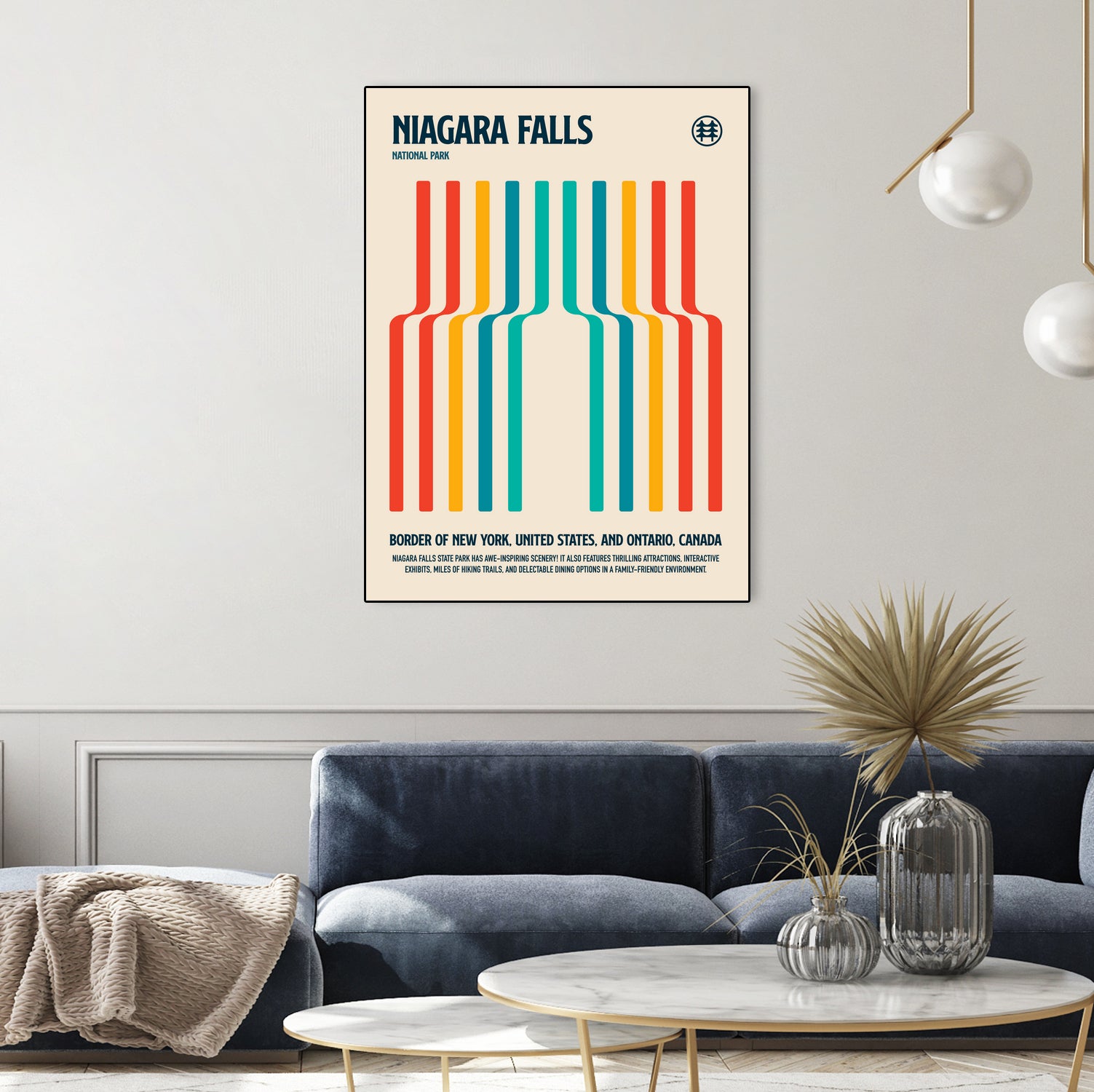 Niagara Falls National Park Travel Poster by Retrodrome on GIANT ART