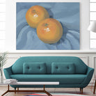 Oranges on Blue by Carrie on GIANT ART - illustration painterly