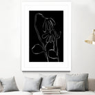 Flower and Leaves Sketch by Martina on GIANT ART - flowers and plants monochrome art