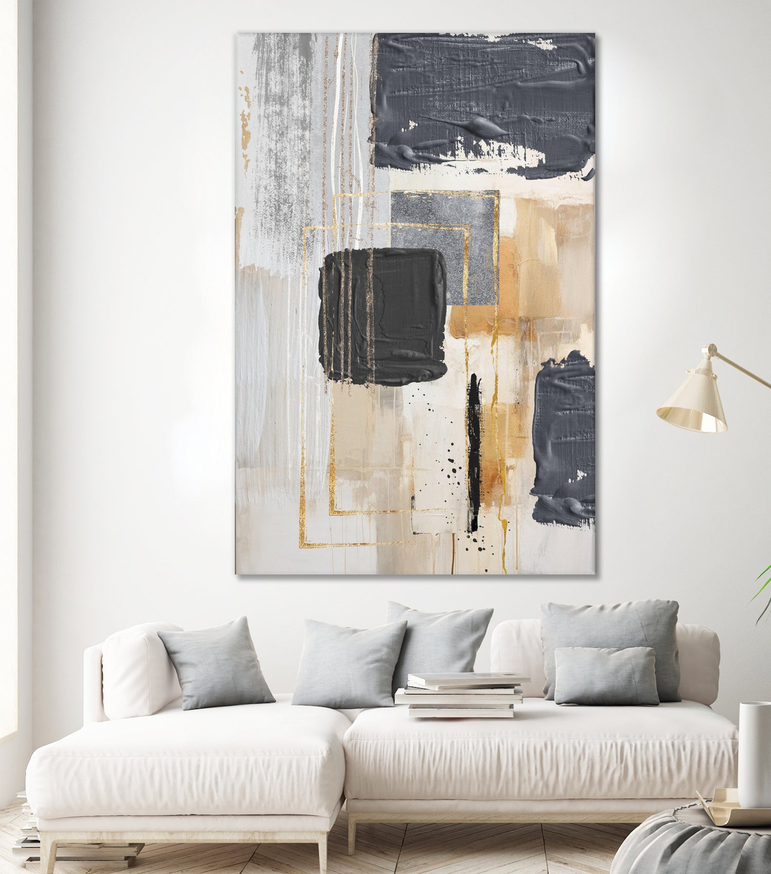 Neutral With Grey 1 by Sally on GIANT ART - ann moss