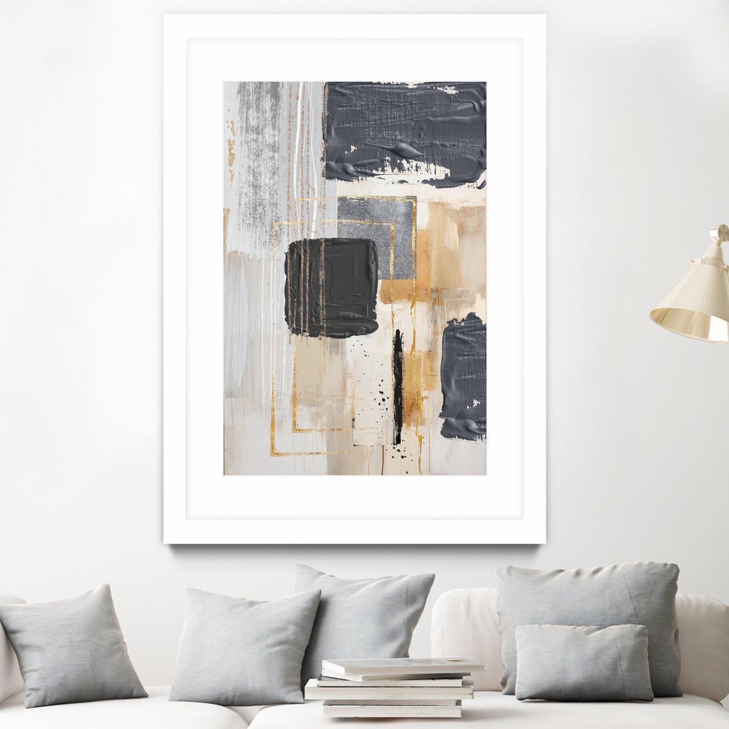 Neutral With Grey 1 by Sally on GIANT ART - ann moss