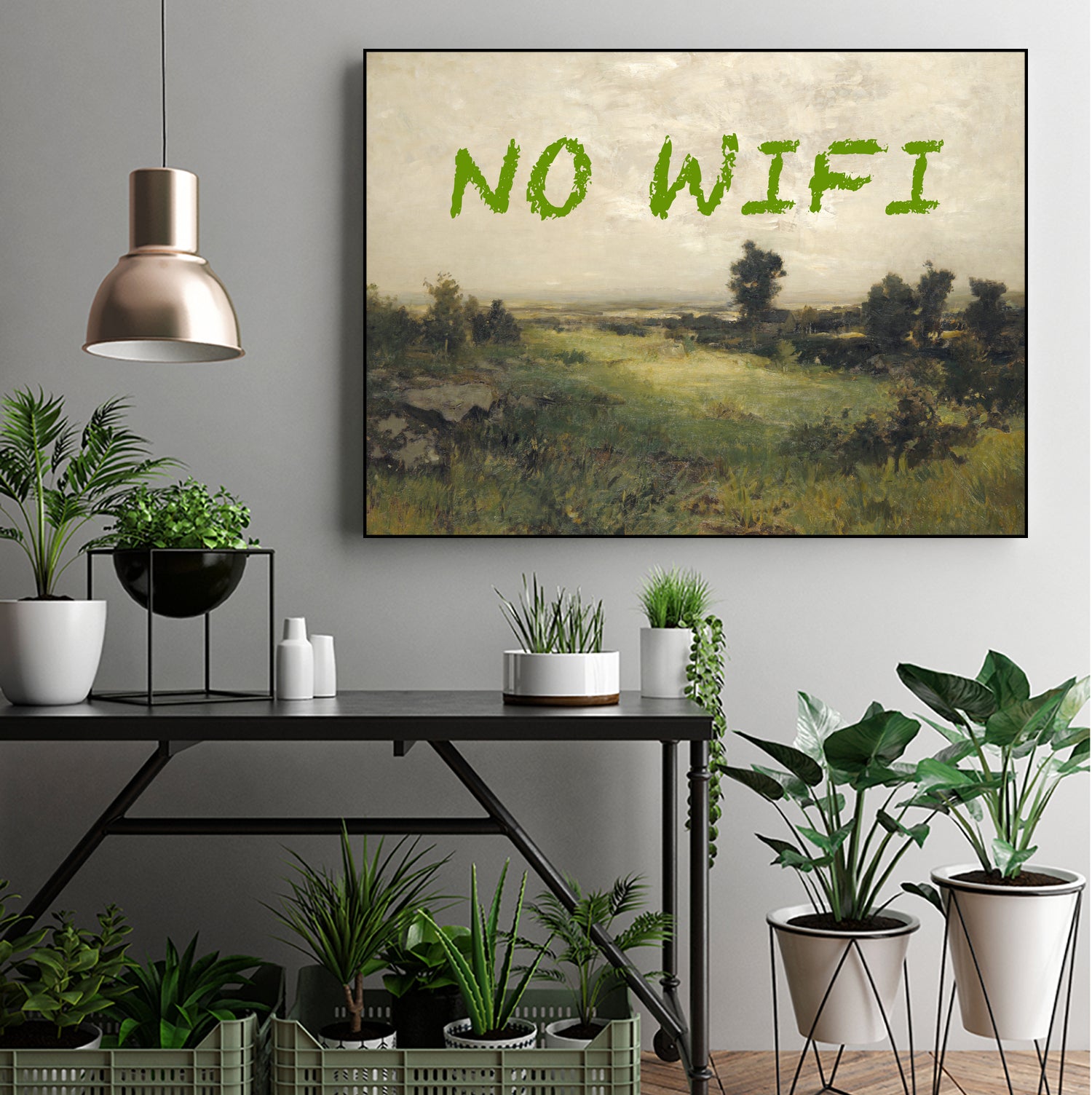 No WiFi / Oil Painting Landscape by The on GIANT ART - art concept