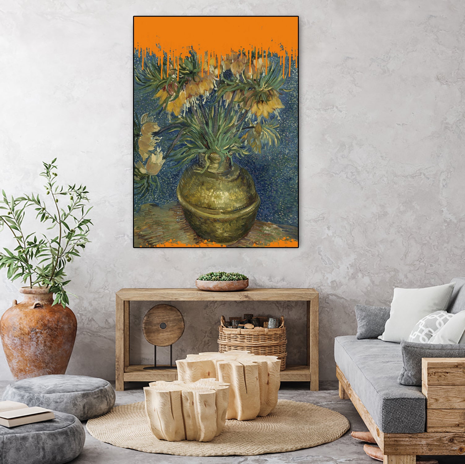 Collage Sunflowers and the splash Van Gogh by The on GIANT ART - art concept