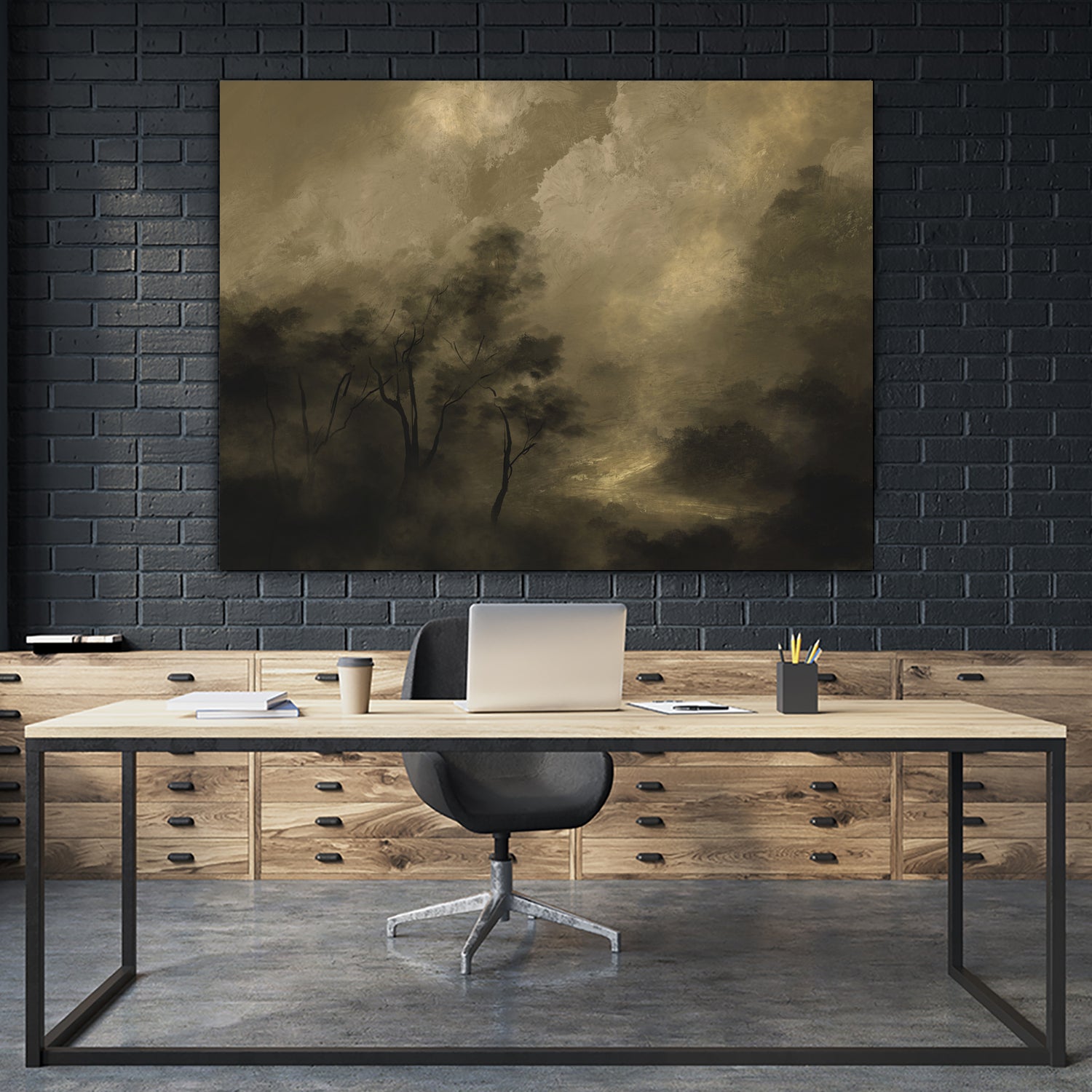 Moody Woods by Dan Hobday on GIANT ART - green hobday