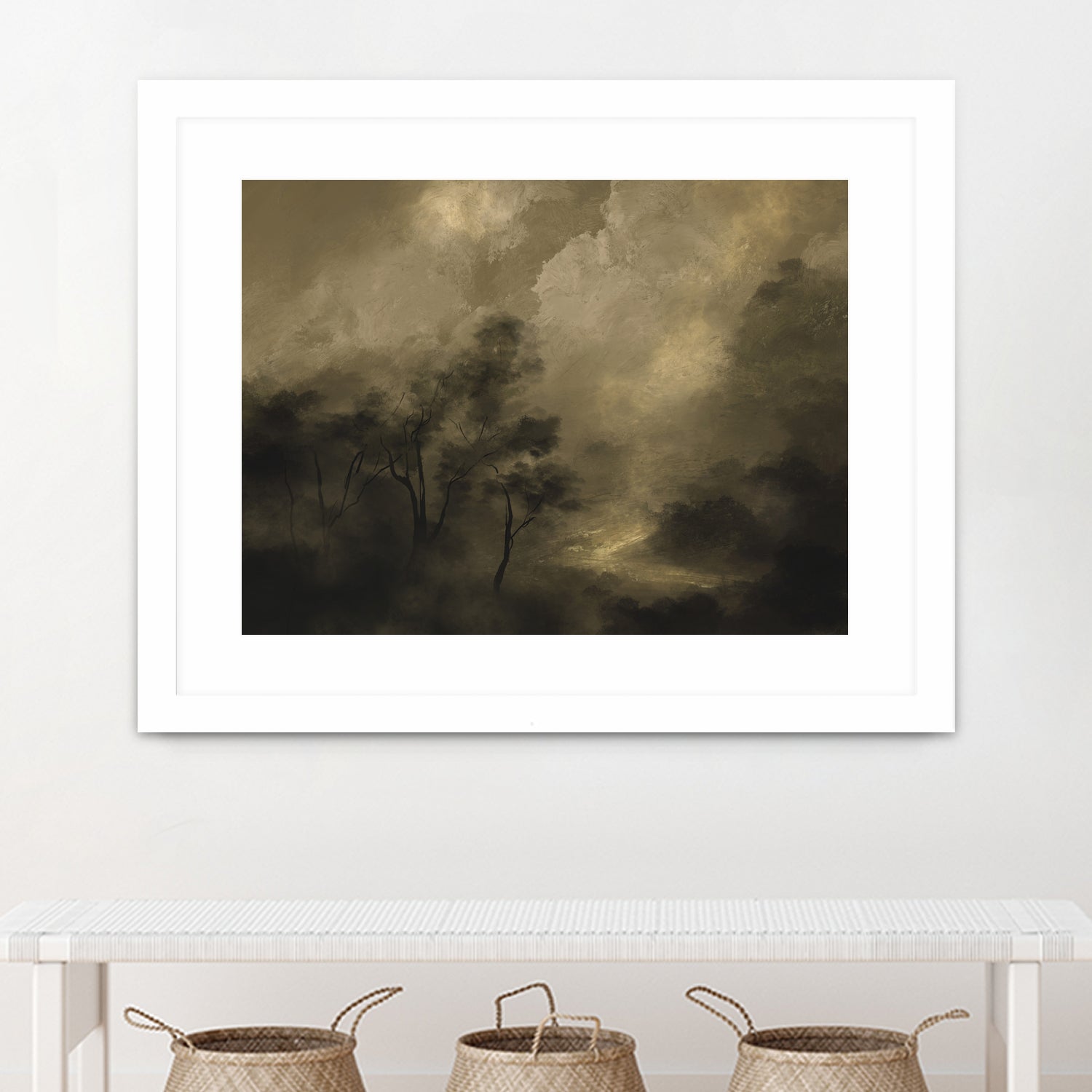 Moody Woods by Dan Hobday on GIANT ART - green hobday
