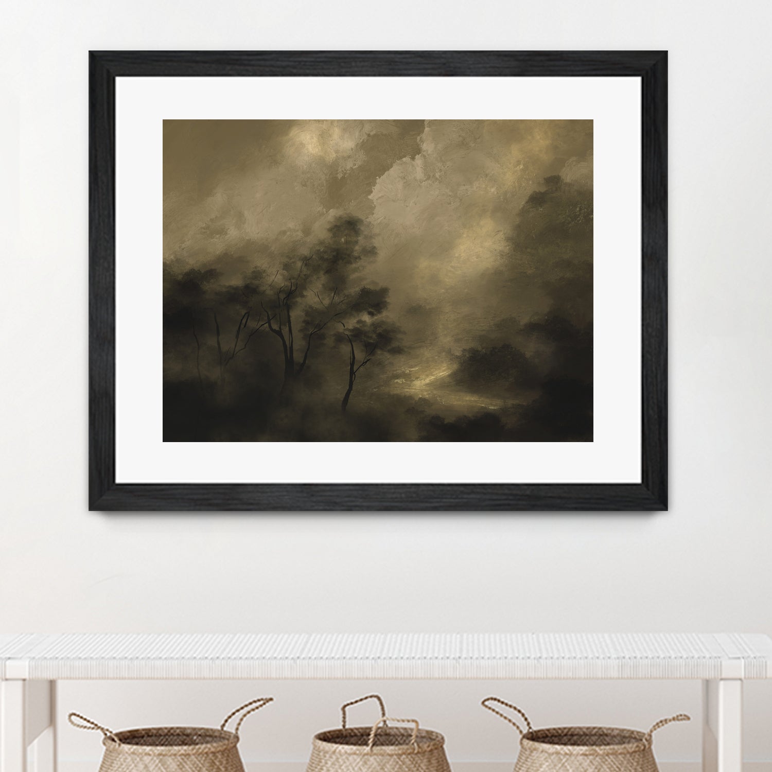 Moody Woods by Dan Hobday on GIANT ART - green hobday