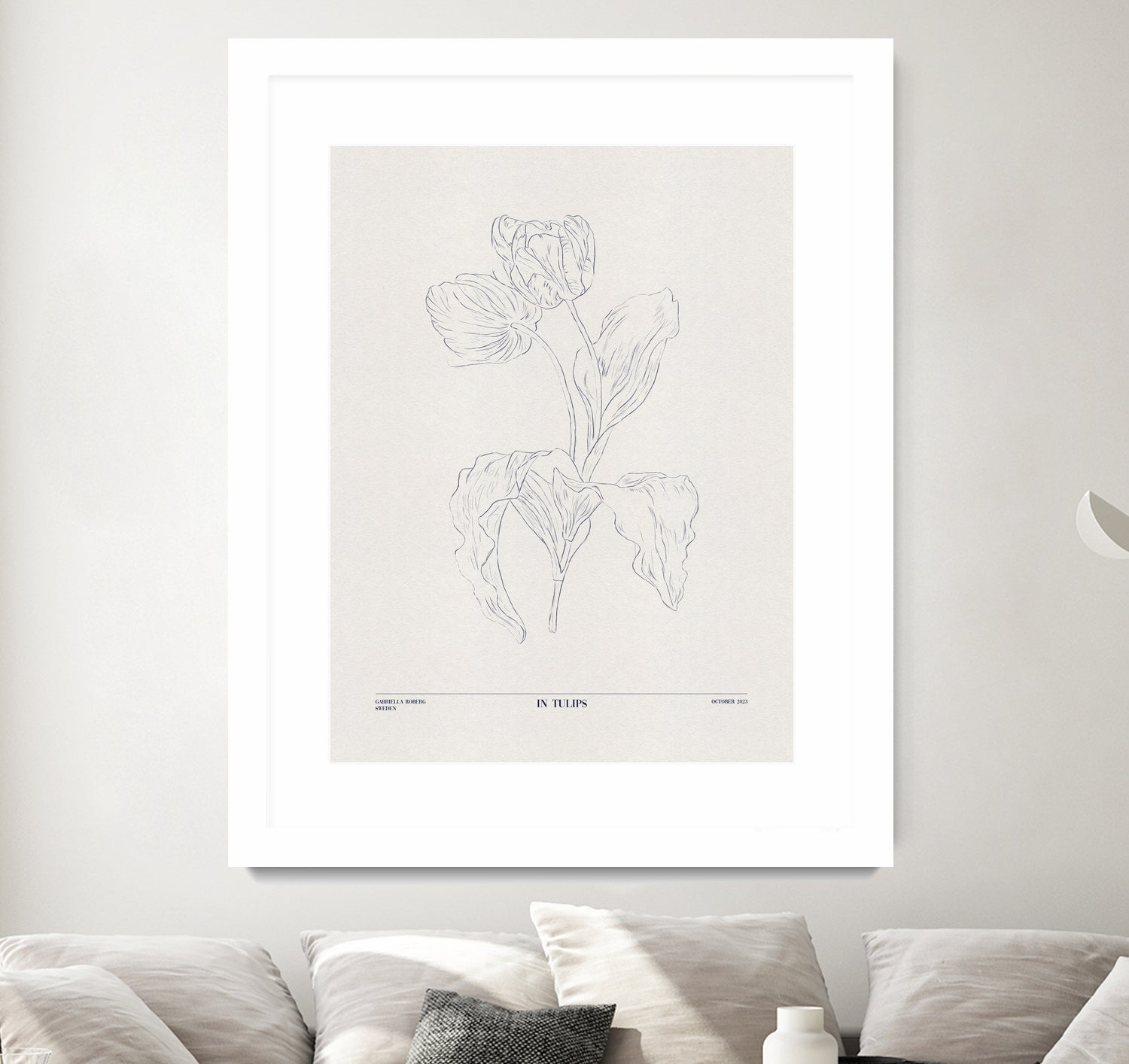 In Tulips (blue) by Gabriella Roberg on GIANT ART - line art gabriella roberg