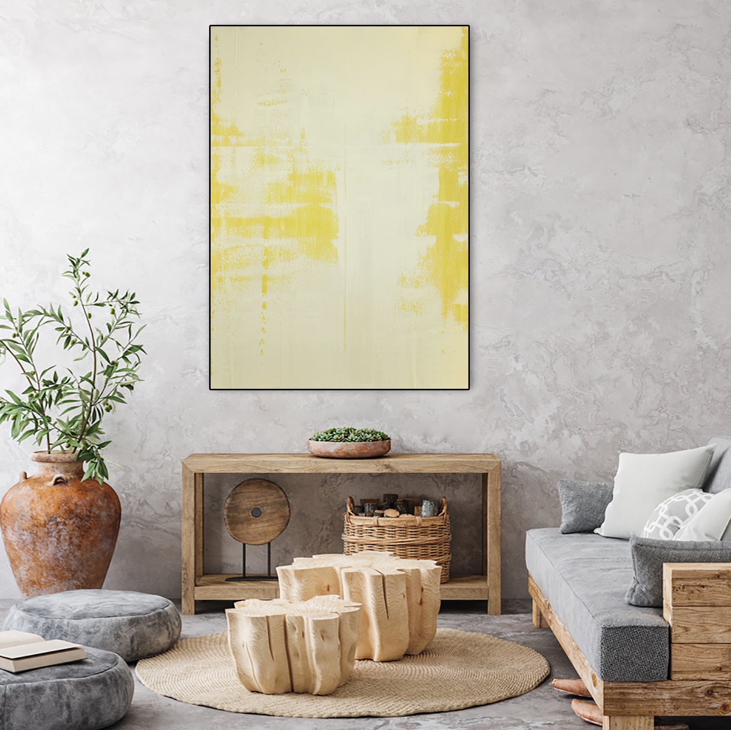 SUNNY SIDE UP by Gustaf Tidholm on GIANT ART - abstract yellow