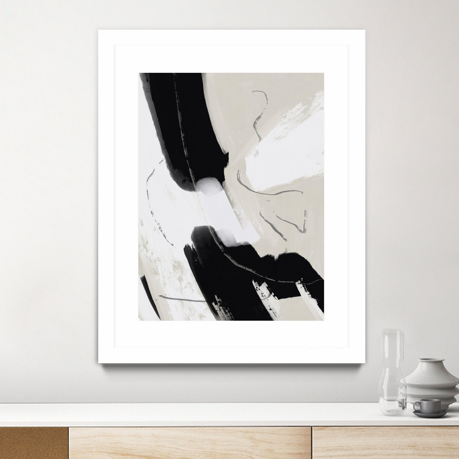 Paint abstract black and white by Little on GIANT ART - dean