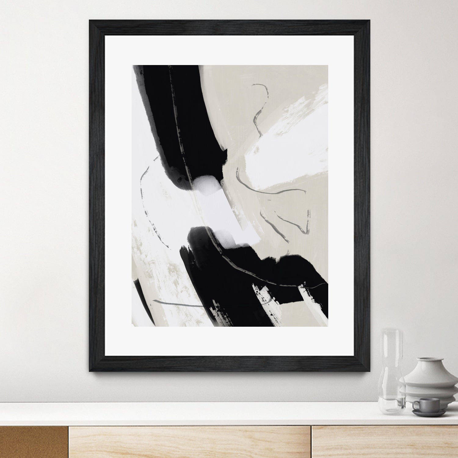 Paint abstract black and white by Little on GIANT ART - dean