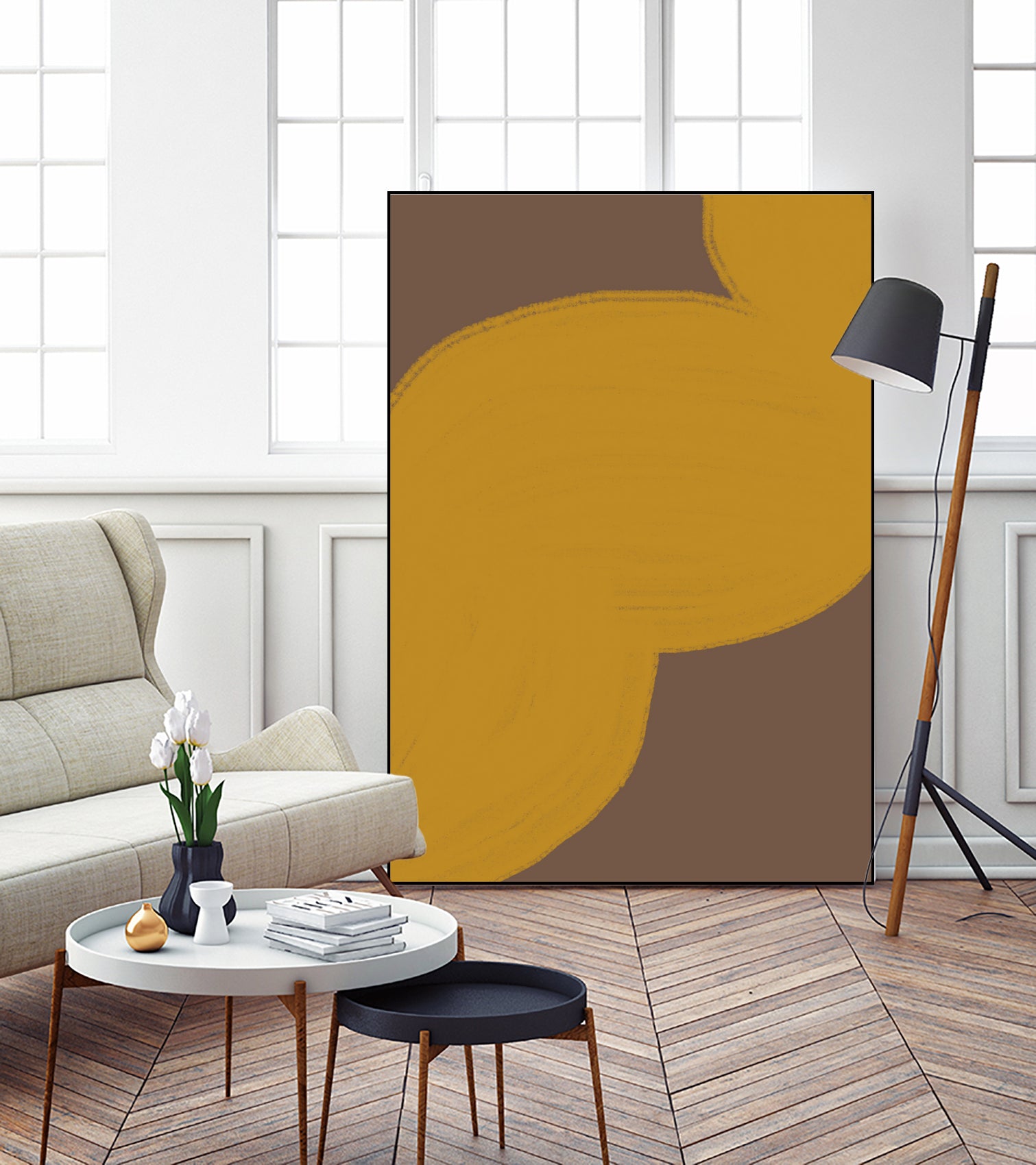 Brown Mustard Artwork by THE on GIANT ART - illustration yellow