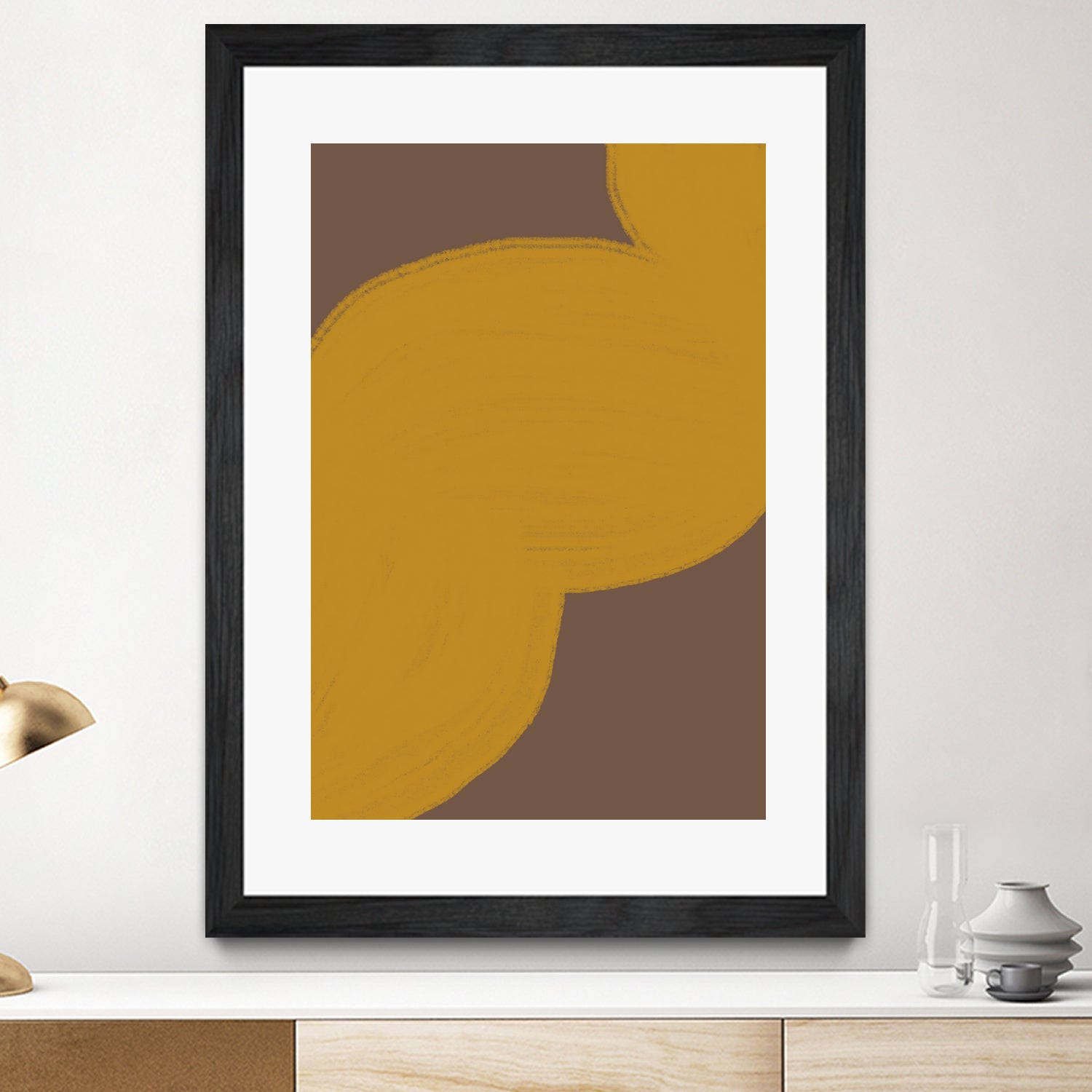 Brown Mustard Artwork by THE on GIANT ART - illustration yellow