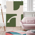 Green Beige Modern by THE on GIANT ART - illustration drawing